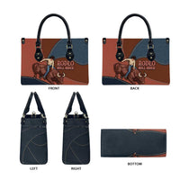 Bull Riding Leather Bag Western Cowboy Denim And Leather Effect