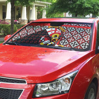 Personalized Georgia Auto Sun Shade Saint George Dragon Slayer Folk Pattern
