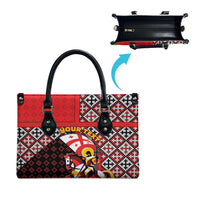 Personalized Georgia Leather Bag Saint George Dragon Slayer Folk Pattern