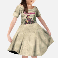 Cowgirl Kid Short Sleeve Dress Running Wild Ride Or Die