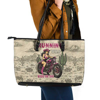 Cowgirl Leather Tote Bag Running Wild Ride Or Die