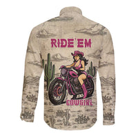Cowgirl Long Sleeve Button Shirt Running Wild Ride Or Die