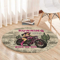 Cowgirl Round Carpet Running Wild Ride Or Die