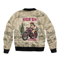 Cowgirl Sleeve Zip Bomber Jacket Running Wild Ride Or Die