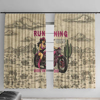 Cowgirl Window Curtain Running Wild Ride Or Die