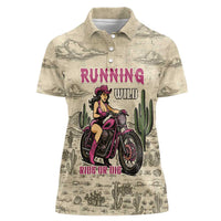 Cowgirl Women Polo Shirt Running Wild Ride Or Die