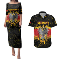 Personalized Germany Couples Matching Puletasi and Hawaiian Shirt Bundeswappen Art Symbol - Wonder Print Shop