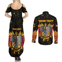 Personalized Germany Couples Matching Summer Maxi Dress and Long Sleeve Button Shirt Bundeswappen Art Symbol - Wonder Print Shop