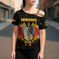 Personalized Germany Cross Shoulder Shirt Bundeswappen Art Symbol - Wonder Print Shop
