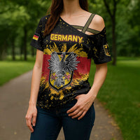 Personalized Germany Cross Shoulder Shirt Bundeswappen Art Symbol - Wonder Print Shop
