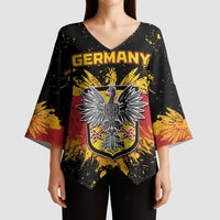 Personalized Germany Kimono Sleeve Blouse Bundeswappen Art Symbol - Wonder Print Shop