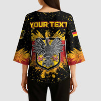 Personalized Germany Kimono Sleeve Blouse Bundeswappen Art Symbol - Wonder Print Shop
