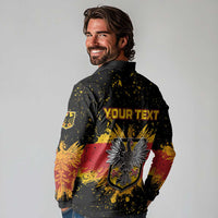 Personalized Germany Long Sleeve Polo Shirt Bundeswappen Art Symbol - Wonder Print Shop