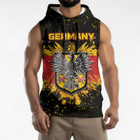 Personalized Germany Sleeveless Hoodie Bundeswappen Art Symbol - Wonder Print Shop