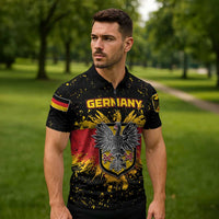 Personalized Germany Zipper Polo Shirt Bundeswappen Art Symbol - Wonder Print Shop