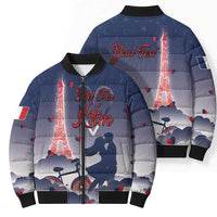 Personalized France Bomber Puffer Jacket Eiffel For Him - Wonder Print Shop