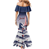 Personalized France Family Matching Mermaid Dress and Hawaiian Shirt Eiffel For Him - Wonder Print Shop