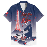 Personalized France Family Matching Off The Shoulder Long Sleeve Dress and Hawaiian Shirt Eiffel For Him - Wonder Print Shop