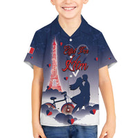 Personalized France Family Matching Off The Shoulder Long Sleeve Dress and Hawaiian Shirt Eiffel For Him - Wonder Print Shop