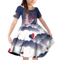 Personalized France Family Matching Off Shoulder Short Dress and Hawaiian Shirt Eiffel For Him - Wonder Print Shop