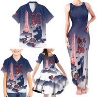 Personalized France Family Matching Tank Maxi Dress and Hawaiian Shirt Eiffel For Him - Wonder Print Shop