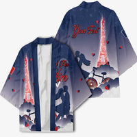 Personalized France Kimono Eiffel For Him - Wonder Print Shop
