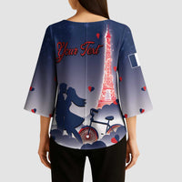 Personalized France Kimono Sleeve Blouse Eiffel For Him - Wonder Print Shop
