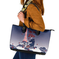 France Leather Tote Bag Eiffel For Him - Wonder Print Shop