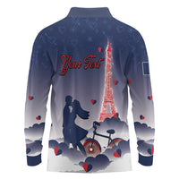 Personalized France Long Sleeve Polo Shirt Eiffel For Him - Wonder Print Shop