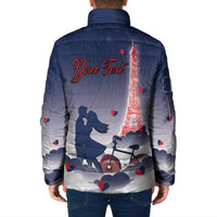 Personalized France Padded Jacket Eiffel For Him - Wonder Print Shop