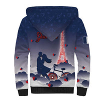 Personalized France Sherpa Hoodie Eiffel For Him - Wonder Print Shop