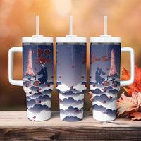 Personalized France Tumbler With Handle Eiffel For Him - Wonder Print Shop