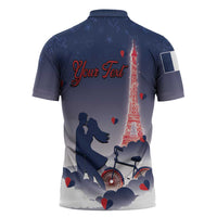 Personalized France Zipper Polo Shirt Eiffel For Him - Wonder Print Shop