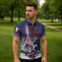Personalized France Zipper Polo Shirt Eiffel For Him - Wonder Print Shop