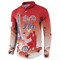 Personalized France Button Sweatshirt Eiffel For Her - Wonder Print Shop