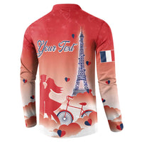 Personalized France Button Sweatshirt Eiffel For Her - Wonder Print Shop
