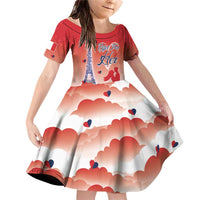 Personalized France Family Matching Off Shoulder Short Dress and Hawaiian Shirt Eiffel For Her - Wonder Print Shop