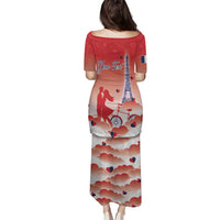 Personalized France Family Matching Puletasi and Hawaiian Shirt Eiffel For Her - Wonder Print Shop