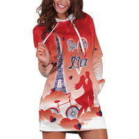 Personalized France Hoodie Dress Eiffel For Her - Wonder Print Shop