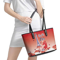 France Leather Tote Bag Eiffel For Her - Wonder Print Shop