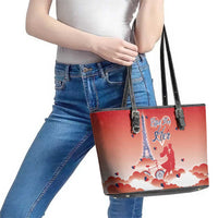 France Leather Tote Bag Eiffel For Her - Wonder Print Shop