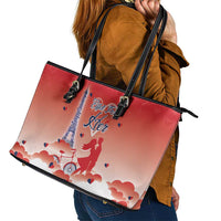 France Leather Tote Bag Eiffel For Her - Wonder Print Shop