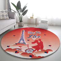 France Round Carpet Eiffel For Her - Wonder Print Shop