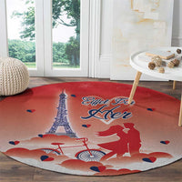 France Round Carpet Eiffel For Her - Wonder Print Shop