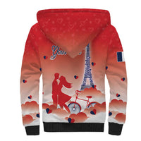 Personalized France Sherpa Hoodie Eiffel For Her - Wonder Print Shop
