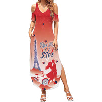 Personalized France Summer Maxi Dress Eiffel For Her - Wonder Print Shop