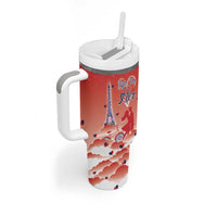 Personalized France Tumbler With Handle Eiffel For Her - Wonder Print Shop