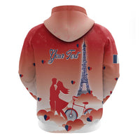 Personalized France Zip Hoodie Eiffel For Her - Wonder Print Shop
