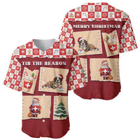 Switzerland Christmas Baseball Jersey Tis The Season - Wonder Print Shop