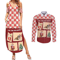 Switzerland Christmas Couples Matching Summer Maxi Dress and Long Sleeve Button Shirt Tis The Season - Wonder Print Shop